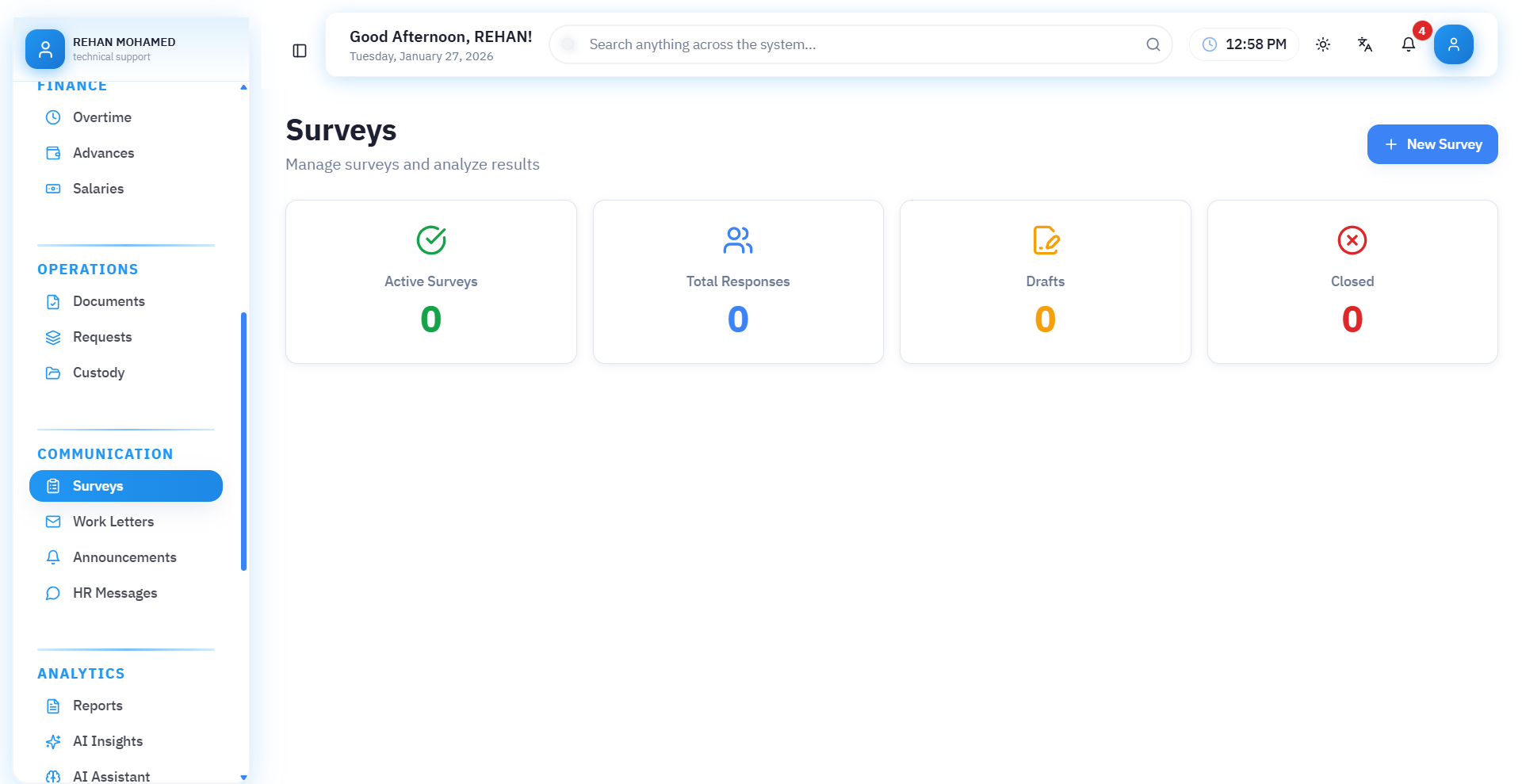 home system survey step