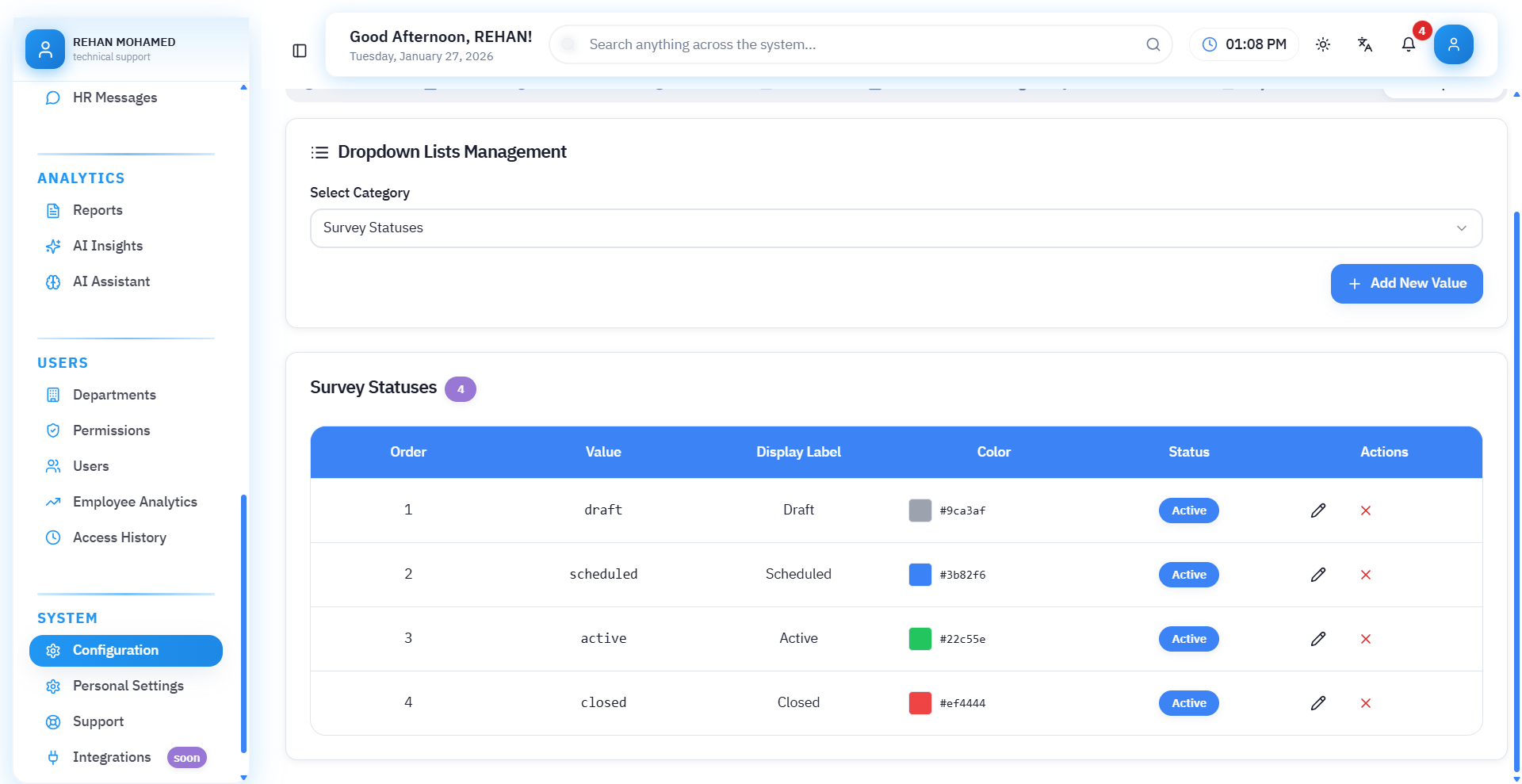 home system survey step